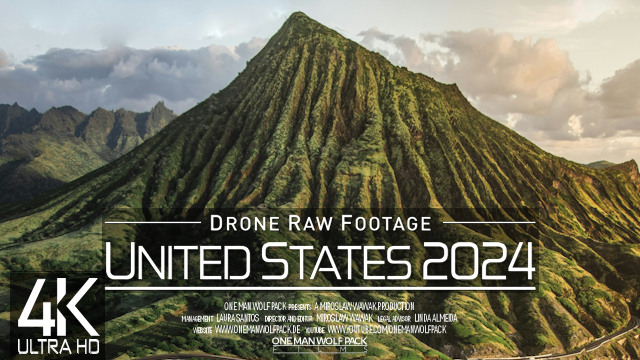 【4K】Drone RAW Footage | This is UNITED STATES 2024 | Hawaii | Seattle & More |UltraHD Stock Video