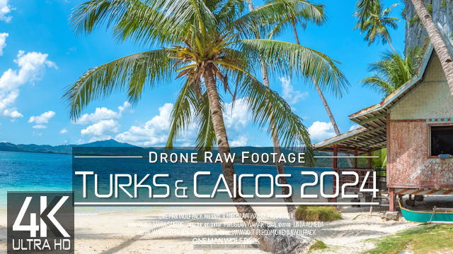 【4K】Drone RAW Footage | This is TURKS AND CAICOS 2024 | Grand Turk PLS & More |UltraHD Stock Video