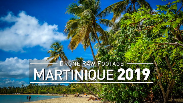 【4K】Drone RAW Footage | MARTINIQUE 2019 ..:: Fort-de-France :: Sainte-Anne | UltraHD Stock Video