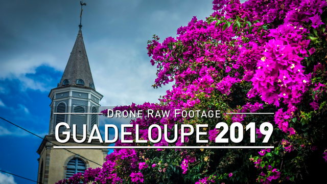 【4K】Drone RAW Footage | GUADELOUPE 2019 ..:: Sainte-Anne :: Vieux-Fort | UltraHD Stock Video