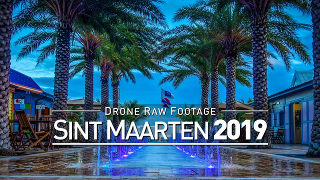 【4K】Drone RAW Footage | SINT MAARTEN 2019 ..:: Philipsburg | UltraHD Stock Video