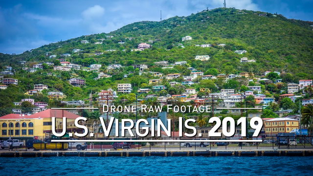 【4K】Drone RAW Footage | AMERICAN VIRGIN ISLANDS 2019 ..:: St. Thomas U.S. | UltraHD Stock Video