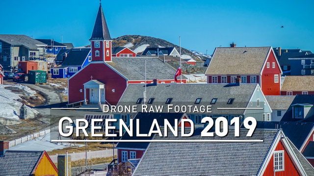 【4K】Drone RAW Footage | GREENLAND 2019 ..:: Nuuk :: Qaqortoq :: Kangerlussuaq | UltraHD Stock Video