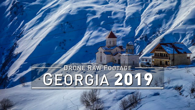 【4K】Drone RAW Footage | GEORGIA 2019 ..:: Tbilisi :: Batumi :: Gudauri | UltraHD Stock Video