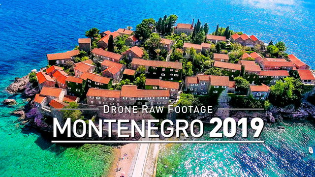 【4K】Drone RAW Footage | MONTENEGRO 2019 ..:: Podgorica :: Budva : Sveti Stefan | UltraHD Stock Video