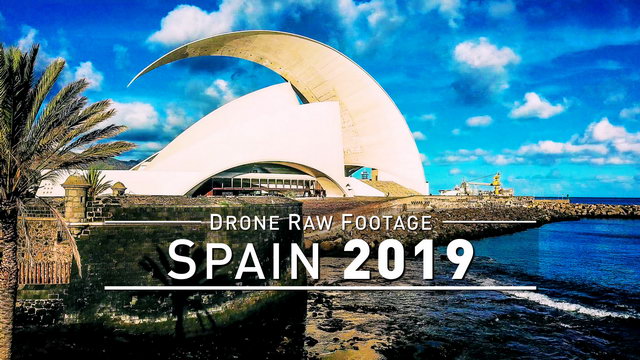 【4K】Drone RAW Footage | SPAIN 2019 ..:: Santa Cruz de Tenerife | UltraHD Stock Video