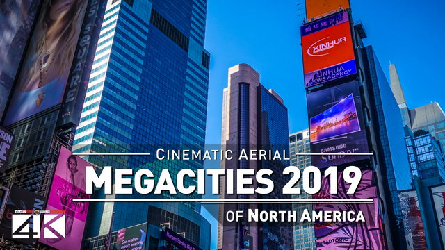 【4K】Drone Footage | 4 MEGACITIES of North America 2019 ..:: Cinematic Aerial Film