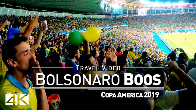 【4K】Footage | President BOLSONARO at Copa America 2019 Final ..:: Boos from the Crowd | Maracana Rio