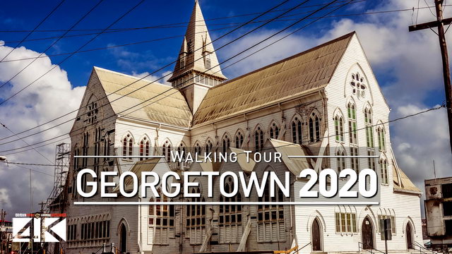【4K】Footage | Virtual Walking Tour | Georgetown - Guyana 2019 | Travel Video Guide | Street Scenes