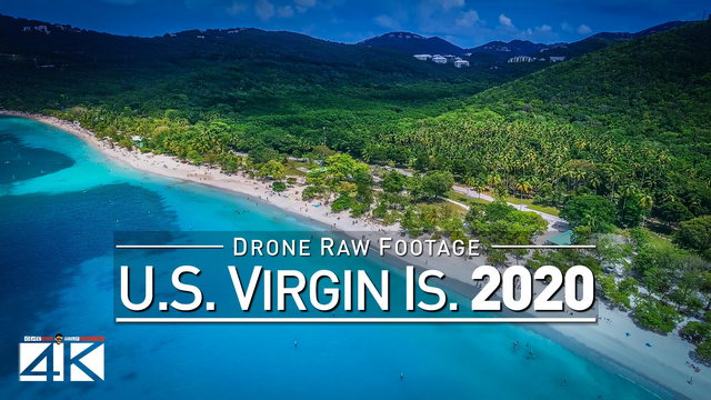 【4K】Drone RAW Footage | These are the AMERICAN VIRGIN ISLANDS 2020 | U.S. Thomas UltraHD Stock Video