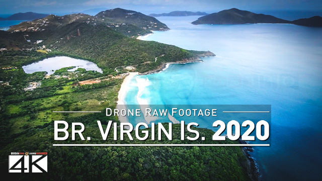 【4K】Drone RAW Footage | These are the BRITISH VIRGIN ISLANDS 2020 | BVI Tortola UltraHD Stock Video