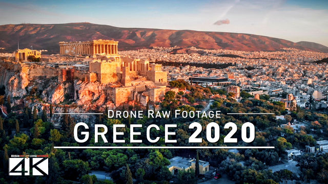 【4K】Drone RAW Footage | This is GREECE 2020 | Capital City Athens | UltraHD Stock Video