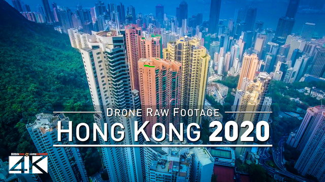【4K】Drone RAW Footage | This is HONG KONG 2020 | Victorias Peak and More | UltraHD Stock Video