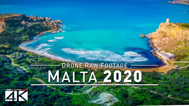 【4K】Drone RAW Footage | This is MALTA 2020 | Paradise Bay | Ghajn and more | UltraHD Stock Video