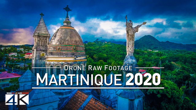 【4K】Drone RAW Footage | This is MARTINIQUE 2020 | Fort-de-France | Sainte-Anne | UltraHD Stock Video