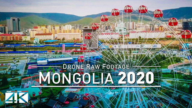 【4K】Drone RAW Footage | This is MONGOLIA 2020 | Capital City Ulanbataar | UltraHD Stock Video