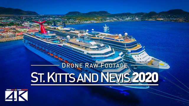 【4K】Drone RAW Footage | This is SAINT KITTS AND NEVIS 2020 | Basseterre & More | UltraHD Stock Video