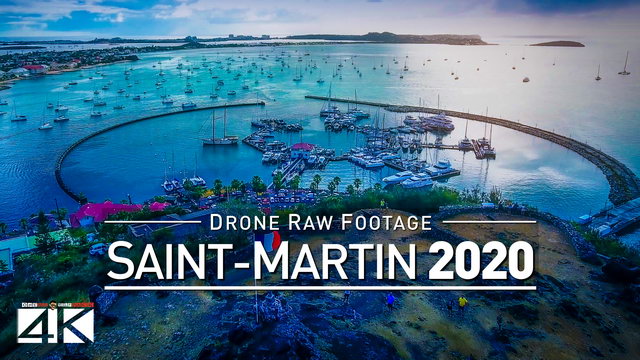 【4K】Drone RAW Footage | This is SAINT MARTIN 2020 | Marigot | UltraHD Stock Video