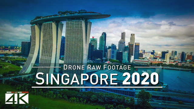 【4K】Drone RAW Footage | This is SINGAPORE 2020 | The Lion City | UltraHD Stock Video