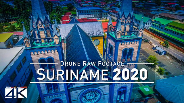 【4K】Drone RAW Footage | This is SURINAME 2020 | Capital City Paramaribo & More | UltraHD Stock Video