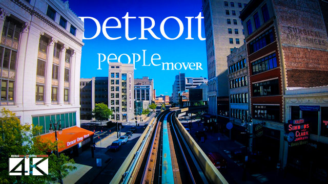 【4K】Detroit People Mover | Detroit, Michigan 2020 | Full Ride | Cut out Stops | UltraHD Travel Video