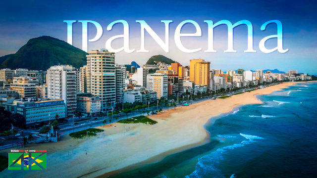 【4K】Ipanema Beach from Above | Times of Corona Virus BRAZIL 2020 | Rio de Janeiro Drone | April 15