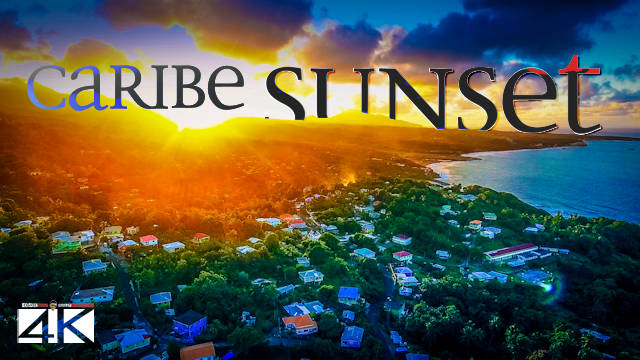 【4K】Dominica from Above - MOST BEAUTIFUL SUNSET OF THE CARIBBEAN