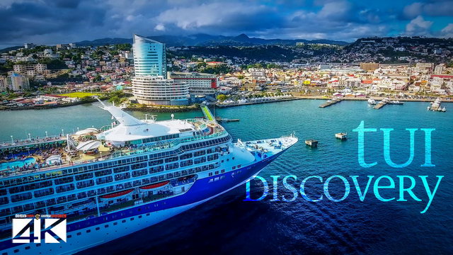 【4K】CRUISE SHIPS from Above | Marella / TUI Discovery 2020 | Martinique | Cinematic Wolf Aerial™