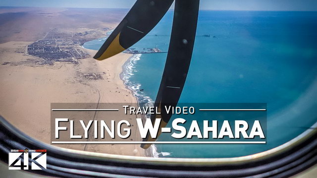 【4K】Flying over Western Sahara | Landing in Laayoune EUN | 2020 | Bintar Canarias Flight | UltraHD