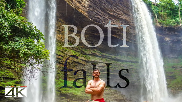 【4K】The Boti Falls and Umbrella Rock (Ghana) | 2020 | UltraHD Travel Video