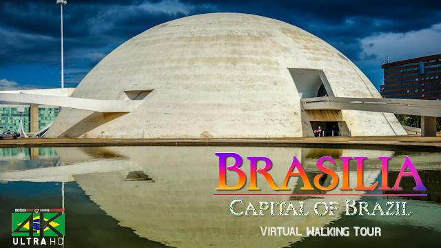 【4K】VIRTUAL WALKING TOUR: «BRASILIA - Brazil» Ultra HD + Chillout Music (for 2160p Ambient TV)