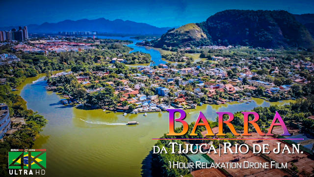 【4K】1 HOUR DRONE FILM: «Barra da Tijuca (Rio)» Ultra HD + Chillout Music (for 2160p Ambient TV)