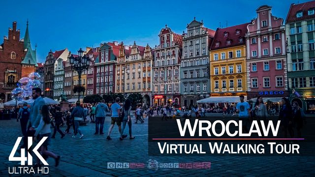【4K 60fps】VIRTUAL WALKING TOUR: «Wroclaw - Poland 2021» | Binaural Sounds Ultra HD (2160p TV)