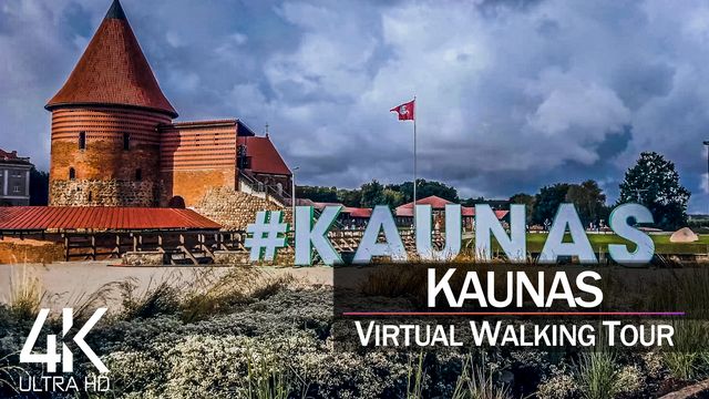 【4K 60fps】VIRTUAL WALKING TOUR: «Kaunas - Lithuania 2021» | Binaural Sounds Ultra HD (2160p)