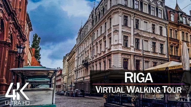【4K 60fps】VIRTUAL WALKING TOUR: «Riga - Latvia 2021» | Binaural Sounds Ultra HD (2160p TV)