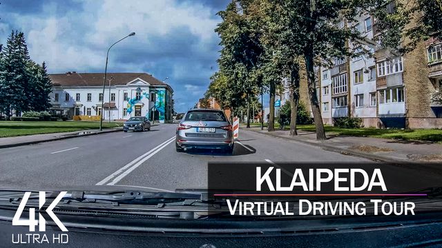 【4K 60fps】¾ HOUR RELAXATION FILM: «Driving in Klaipeda & Palanga (Lithuania)» Ultra HD (2160p TV)