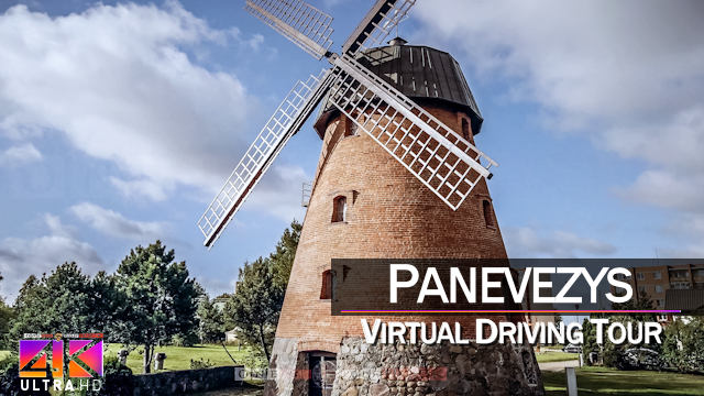 【4K 60fps】½ HOUR RELAXATION FILM: «Driving in Panevezys (Lithuania)» Ultra HD (for 2160p TV)