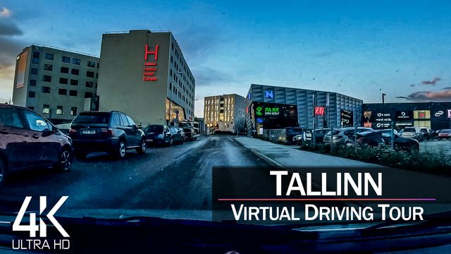 【4K 60fps】¾ HOUR RELAXATION FILM: «Driving in Tallinn (Capital Estonia)» Ultra HD (for 2160p TV)