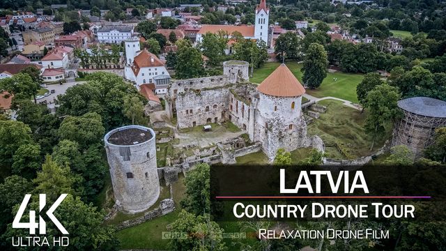 【4K】1 ½ HOUR DRONE FILM: «The Nature of Latvia» | Ultra HD | Chillout (2160p Ambient UHD TV)