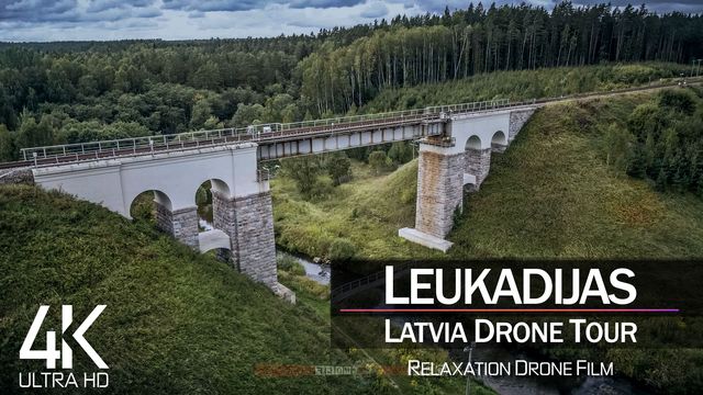 【4K】½ HOUR DRONE FILM: «Leukadijas Railway Bridge» | UltraHD | Chillout (2160p Ambient UHD TV)