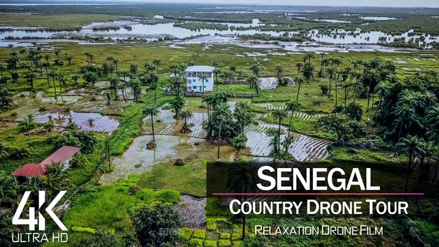 【4K】¼ HOUR DRONE FILM: «The Beauty of Senegal» | Ultra HD | Chillout (2160p Ambient UHD TV)