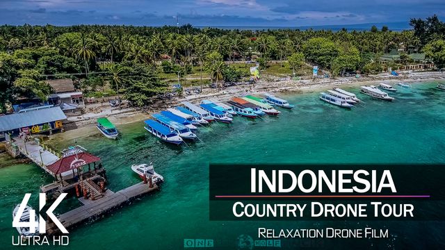 【4K】¾ HOUR DRONE FILM: «Indonesia» | Ultra HD | Chillout Music (for 2160p Ambient UHD TV)