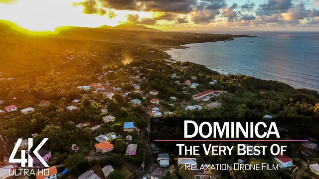 【4K】¼ HOUR DRONE FILM: «The Beauty of Dominica 2021» | Ultra HD | Chillout Music (Ambient TV) | 841