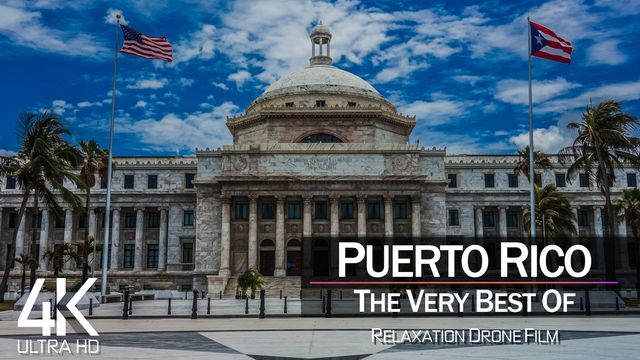 【4K】¼ HOUR DRONE FILM: «The Beauty of Puerto Rico 2021» | Ultra HD | Chillout Music Ambient TV | 845