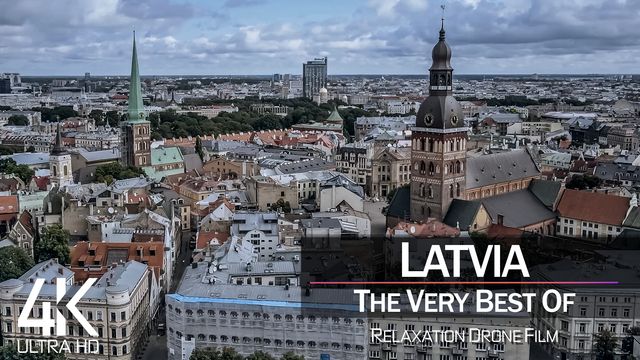 【4K】¼ HOUR DRONE FILM: «The Beauty of Latvia 2021» | Ultra HD | Chillout Music (Ambient TV)