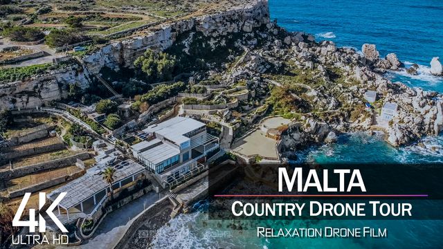 【4K】½ HOUR DRONE FILM: «The Beauty of Malta» | Ultra HD | Chillout (for 2160p Ambient UHD TV) | 879