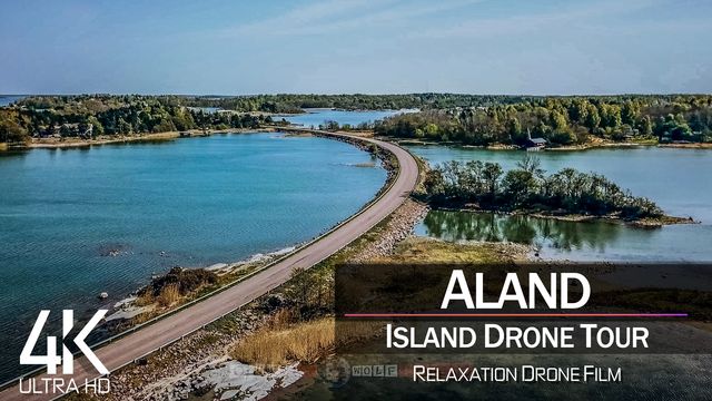 【4K】¼ HOUR DRONE FILM: «Åland Islands» | Ultra HD | Chillout Music (for 2160p Ambient UHD TV)