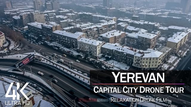 【4K】¼ HOUR DRONE FILM: «Yerevan - Armenia» | Ultra HD | Chillout Music (2160p Ambient UHD TV) | 891