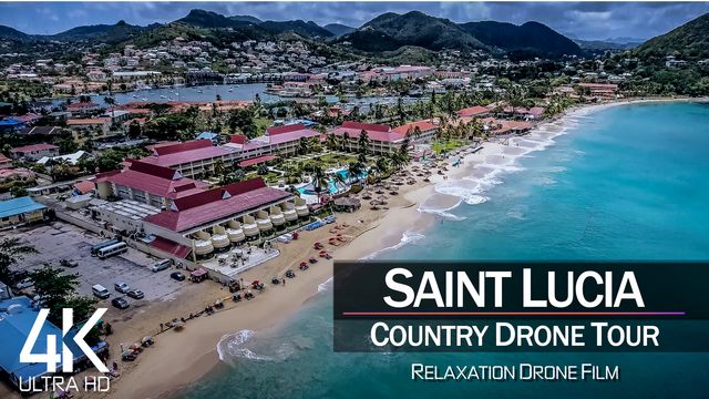 【4K】½ HOUR DRONE FILM: «The Beauty of St. Lucia» | Ultra HD | Chillout (2160p Ambient UHD TV) | 892