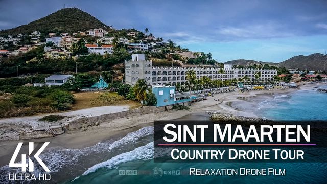 【4K】½ HOUR DRONE FILM: «The Beauty of Sint Maarten» | Ultra HD | Chillout (2160p Ambi UHD TV) | 893